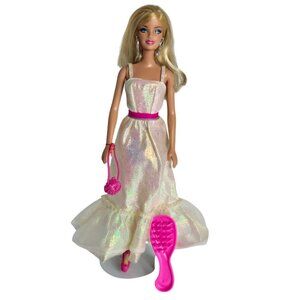 Vtg Crystal Barbie Dress with 12" Barbie Doll Accessories Collectors